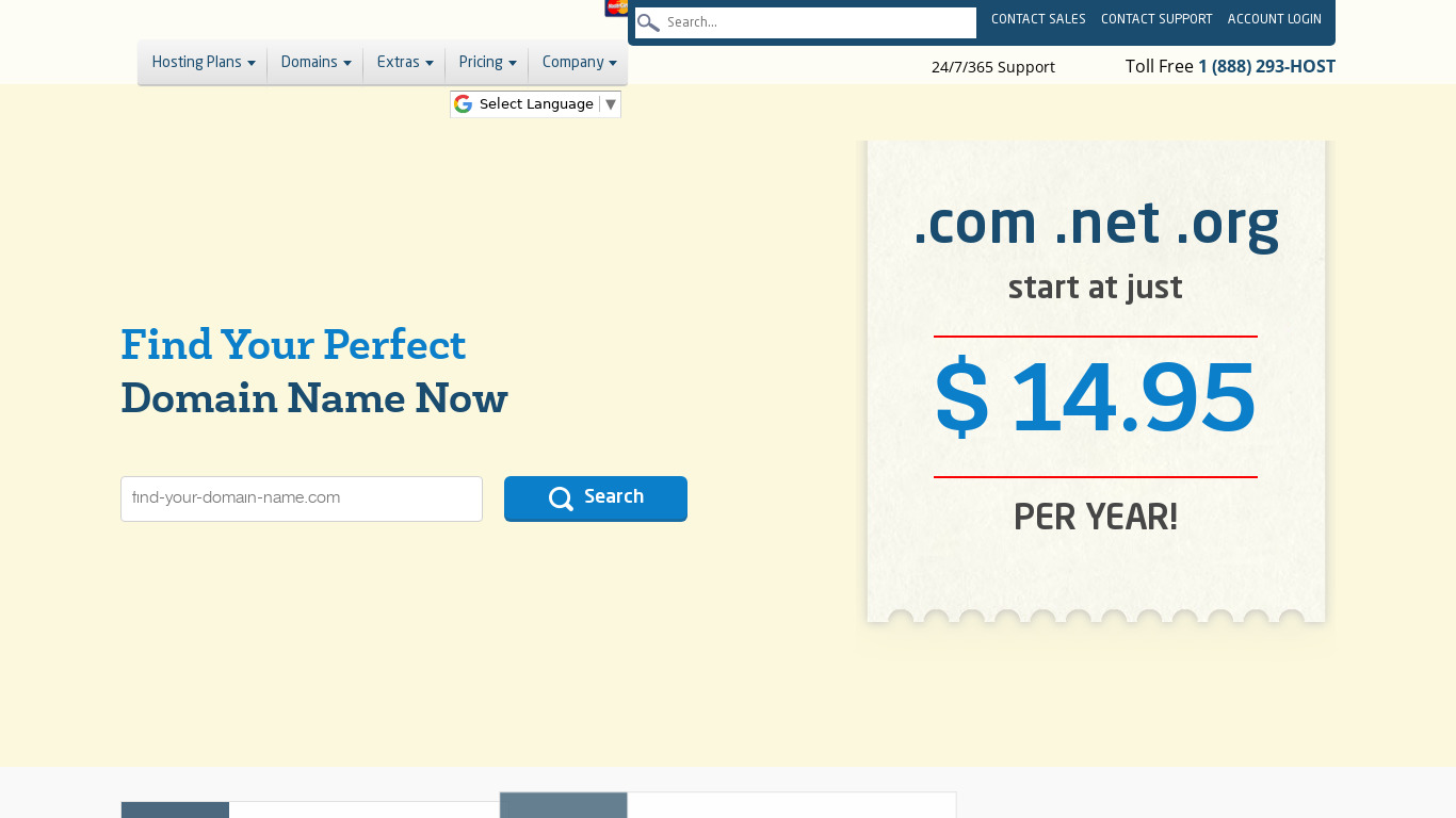 GlowHost Landing page