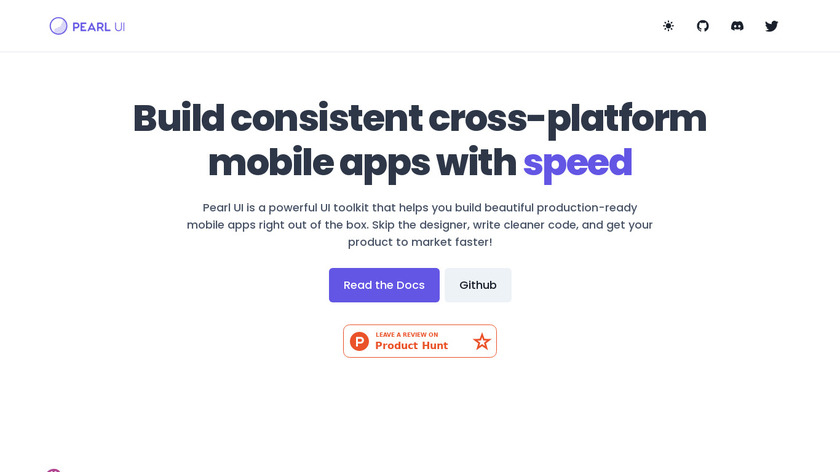 Pearl UI Landing Page