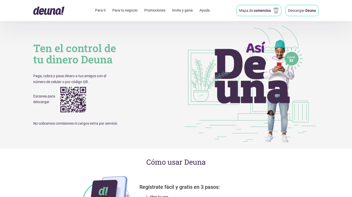Deuna! Landing page