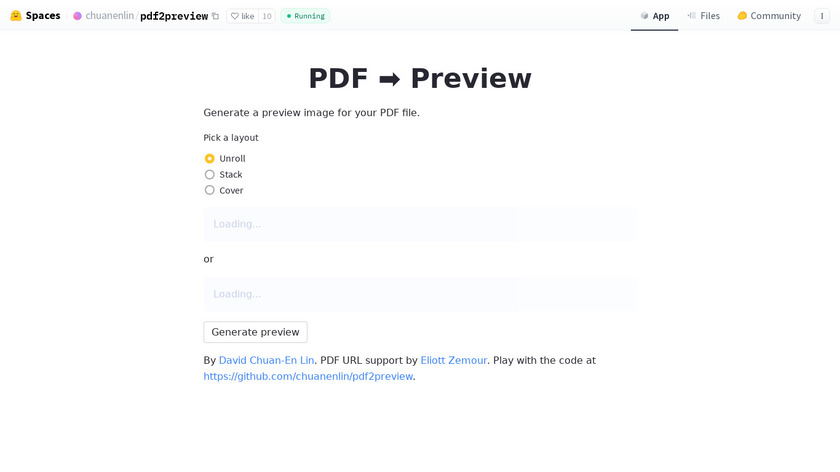 pdf2preview Landing Page