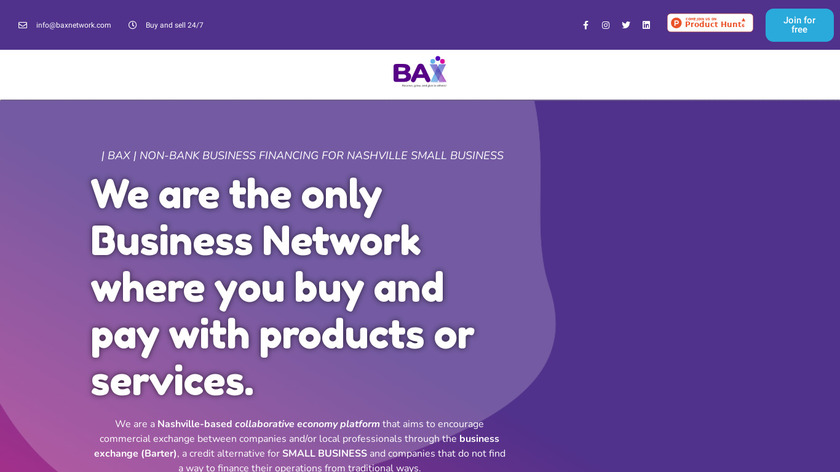 BAX NETWORK Landing Page