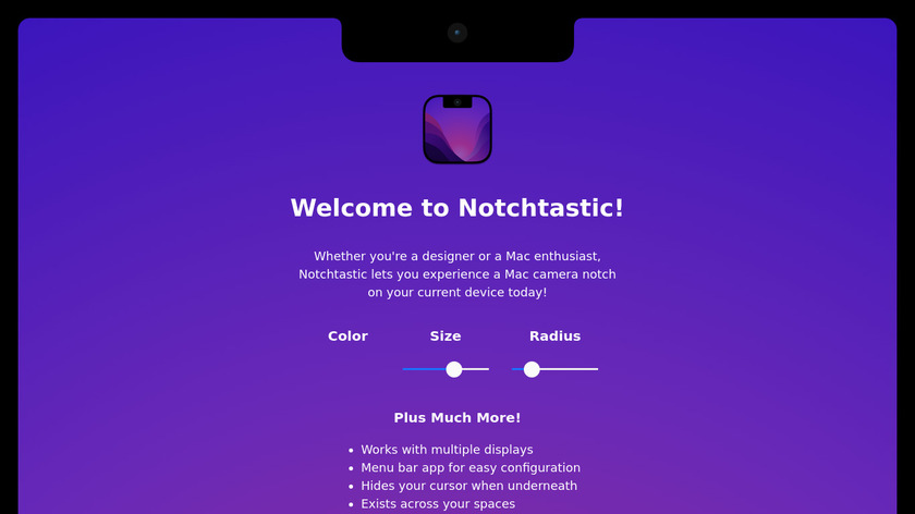 Notchtastic Landing Page