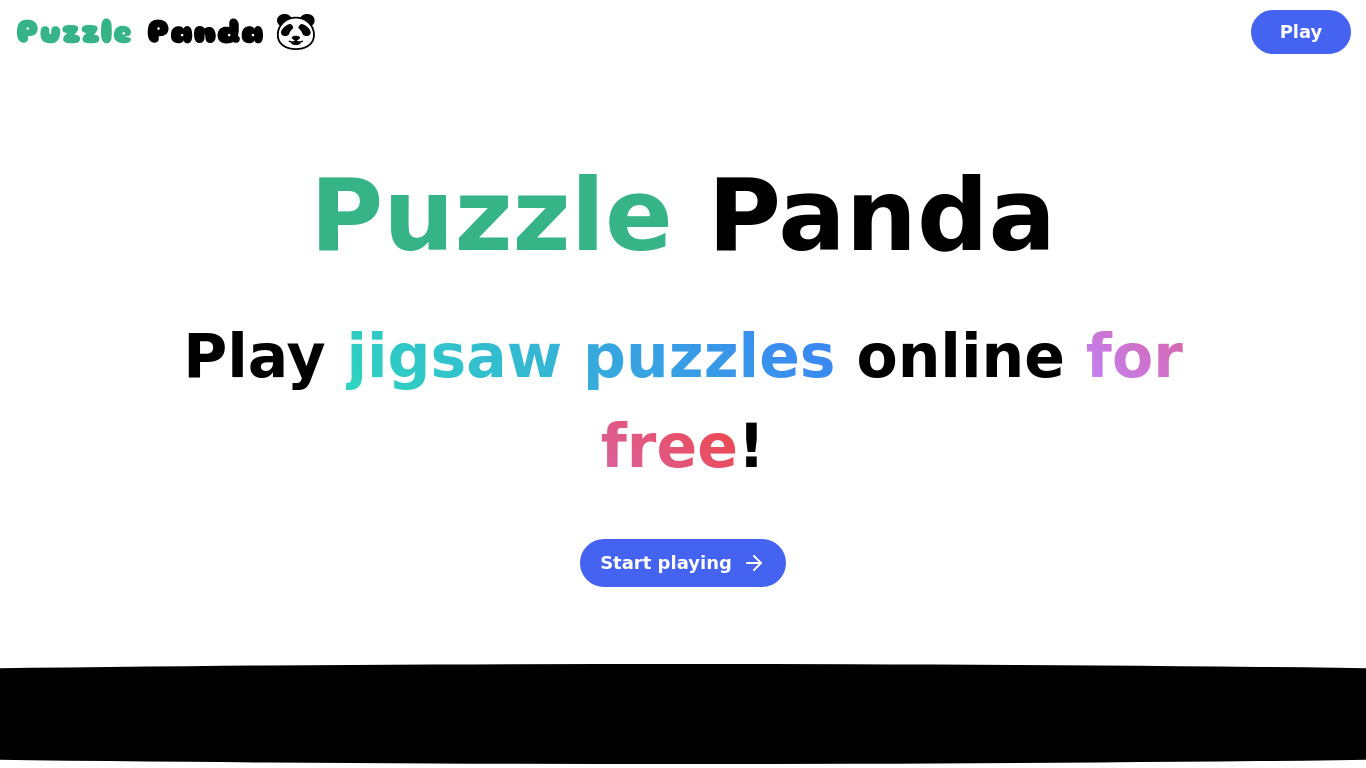 Puzzle Panda Landing page
