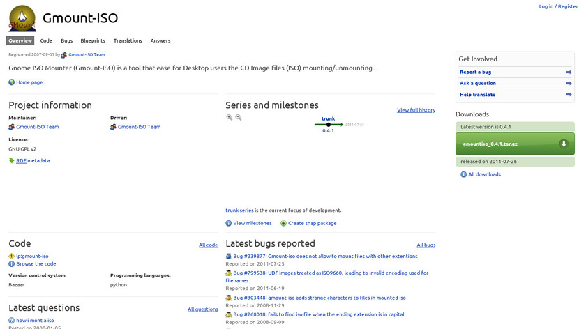 Gmount ISO Landing Page