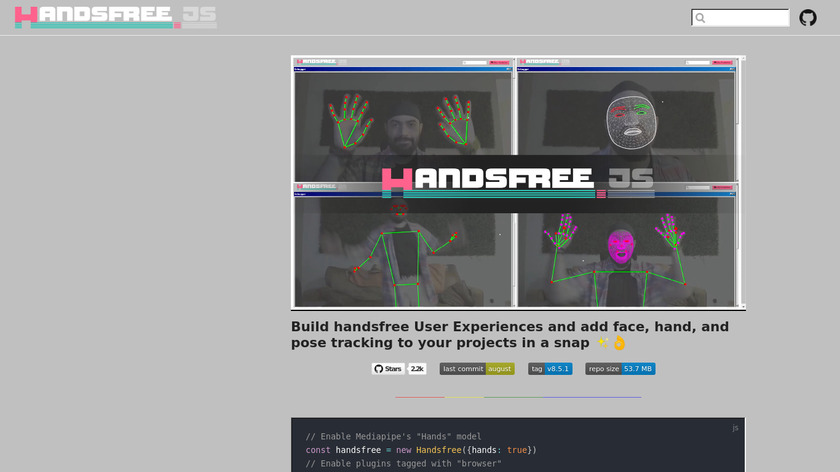 Handsfree.js.org Landing Page