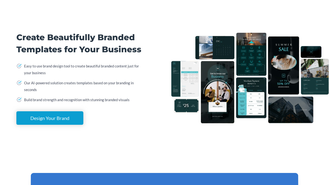 Branded Templates By Visme Landing page