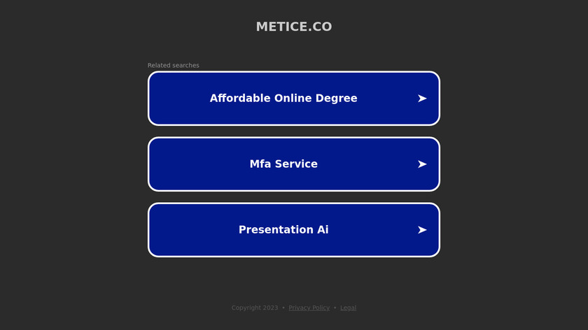 Metice.co Landing Page