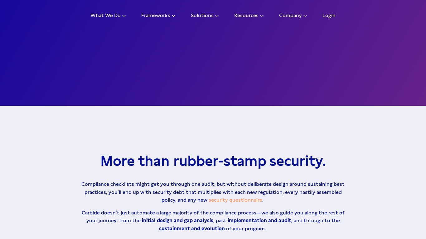 Securicy Landing page