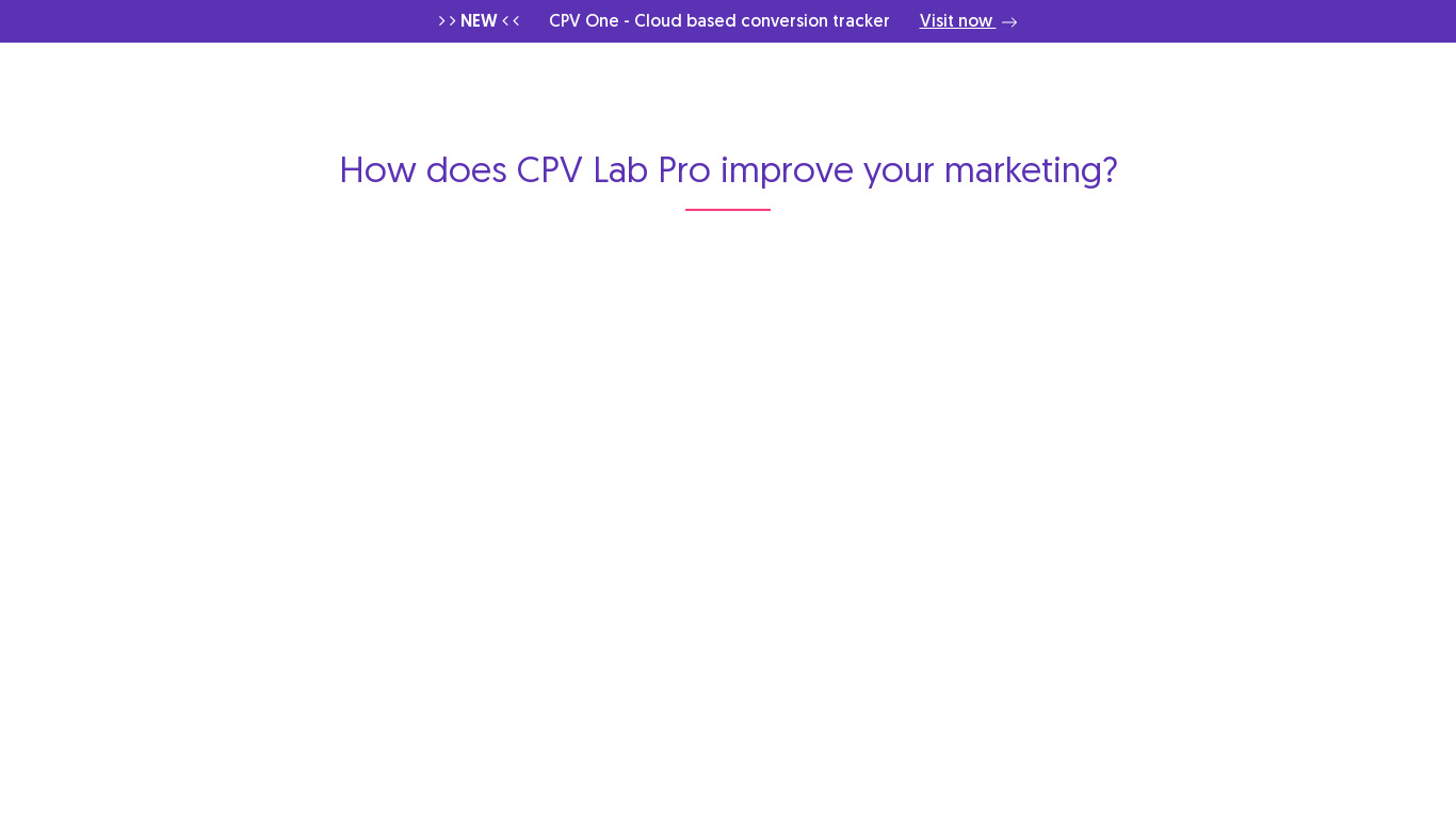 CPV Lab Pro Landing page