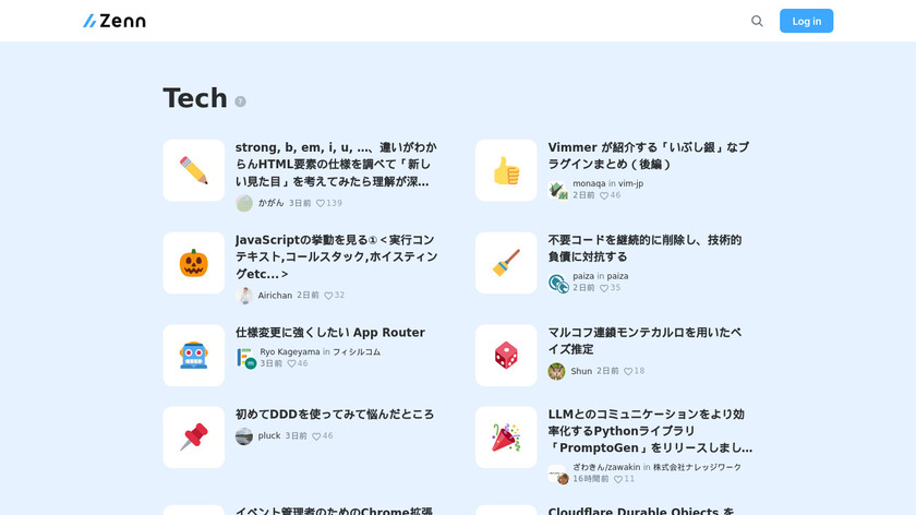 Zenn Landing Page