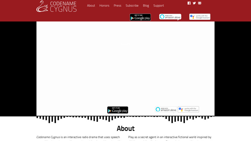 Codename Cygnus Landing Page
