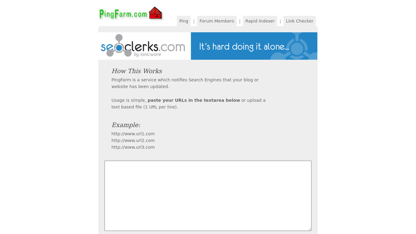 PingFarm Landing Page