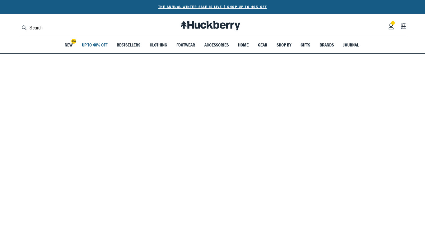 Huckberry Landing page