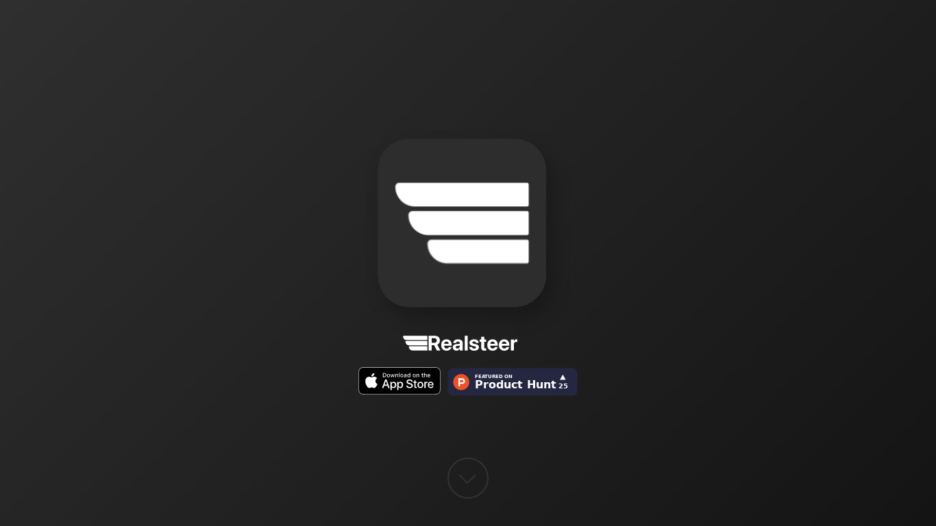 Realsteer Landing page