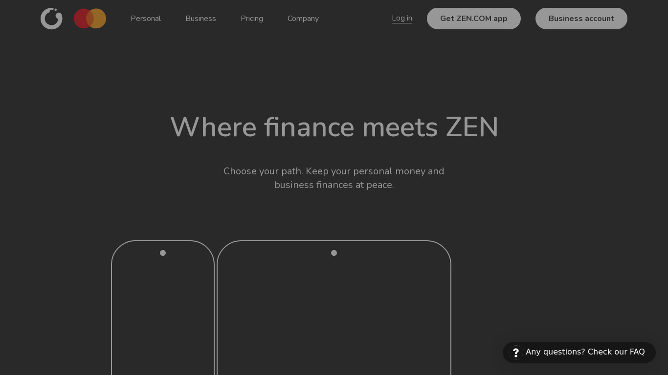 ZEN Landing page