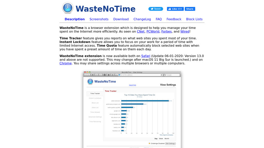 WasteNoTime Landing Page