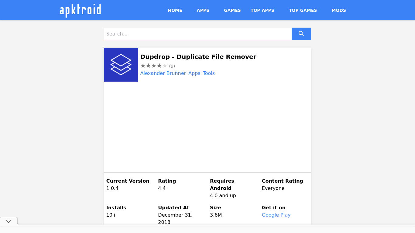 Dupdrop Landing page