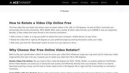 AceThinker Free Online Video Rotator image