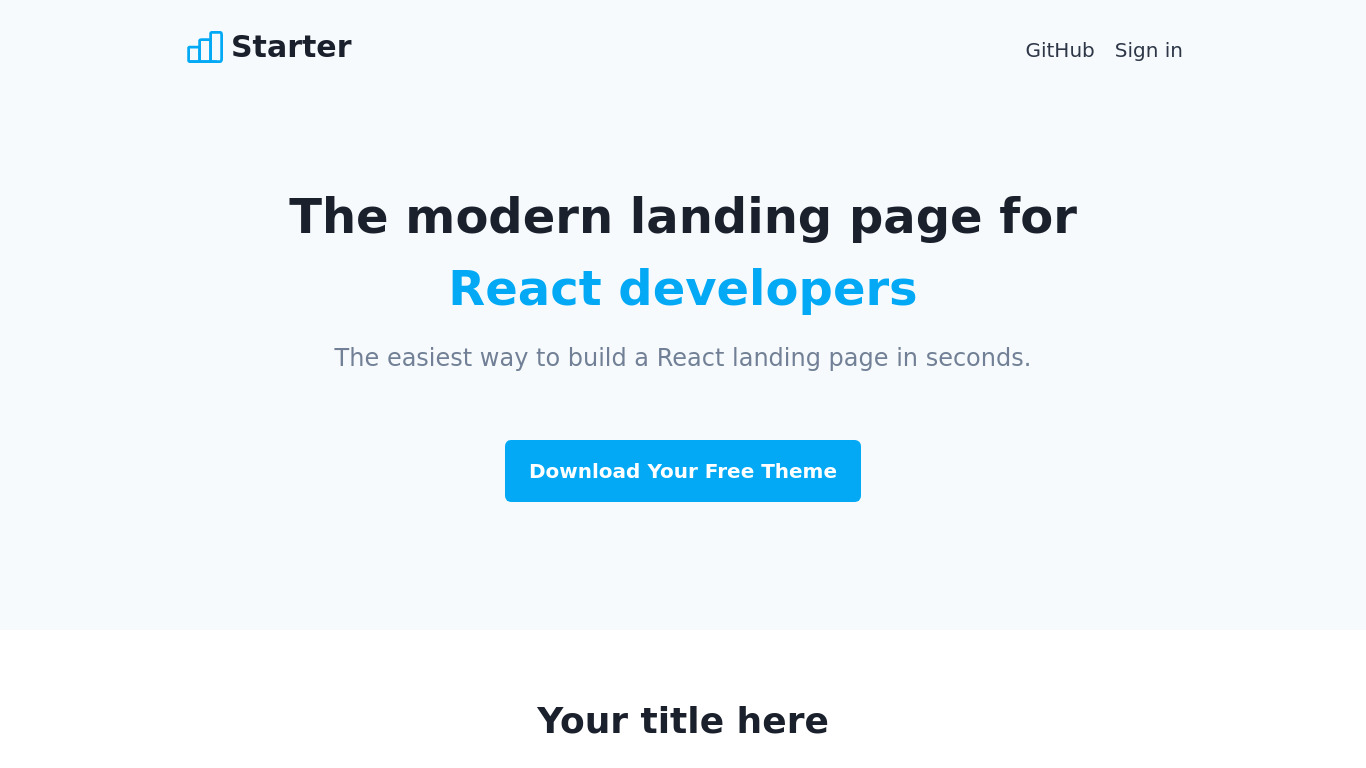 Next JS Landing Page Template Landing page