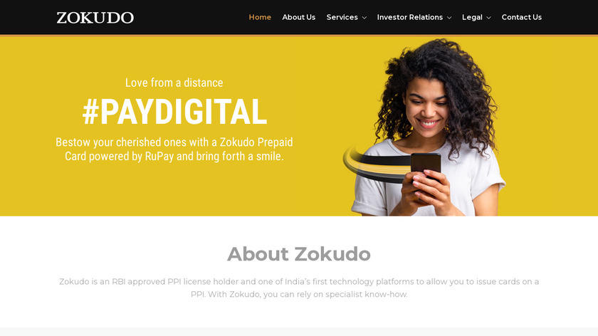 Zokudo Landing Page