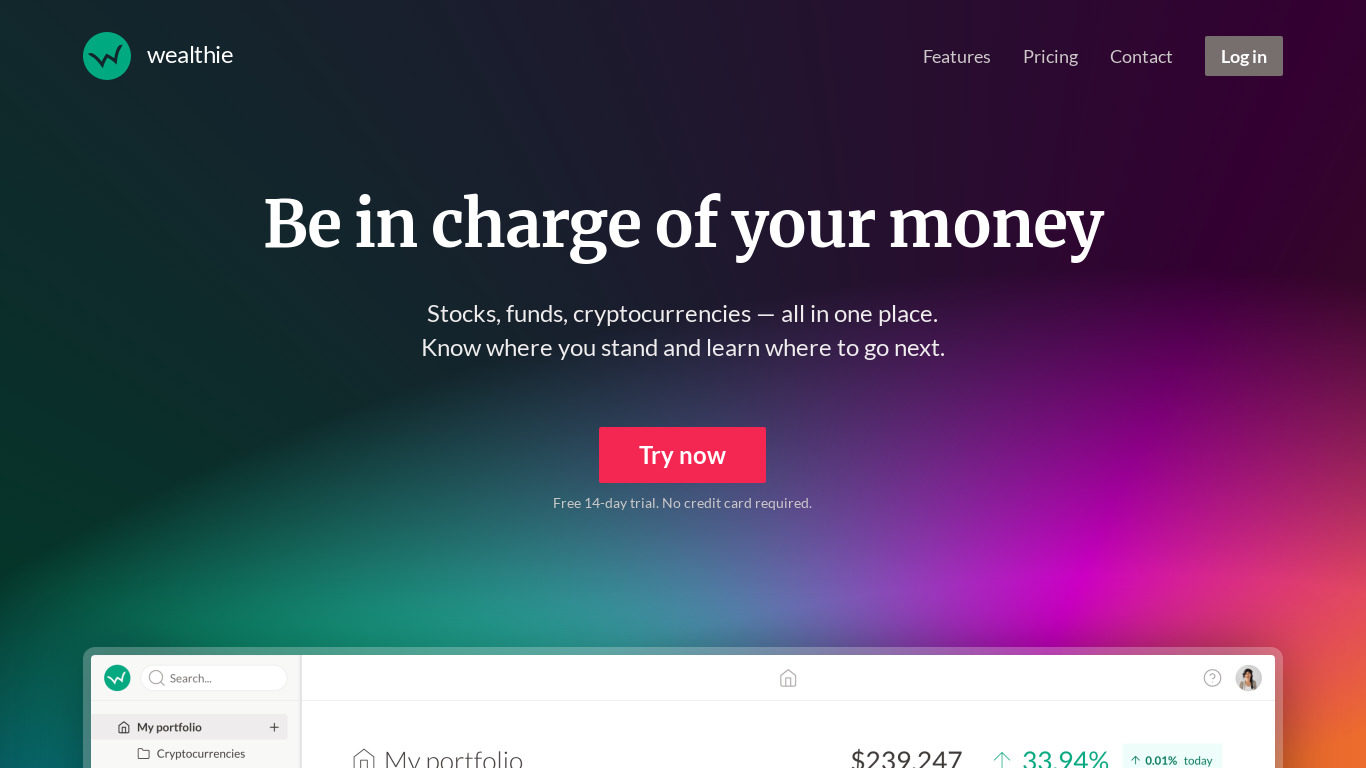 Wealthie Landing page