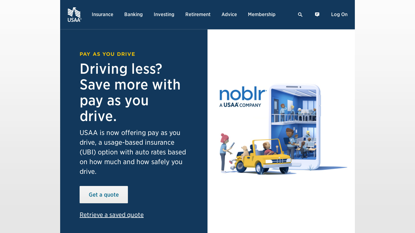 Noblr Landing page
