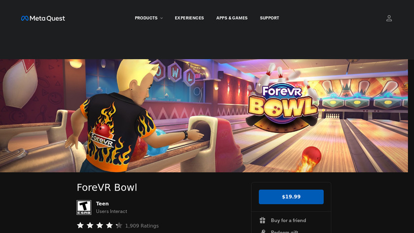 ForeVR Bowl Landing Page