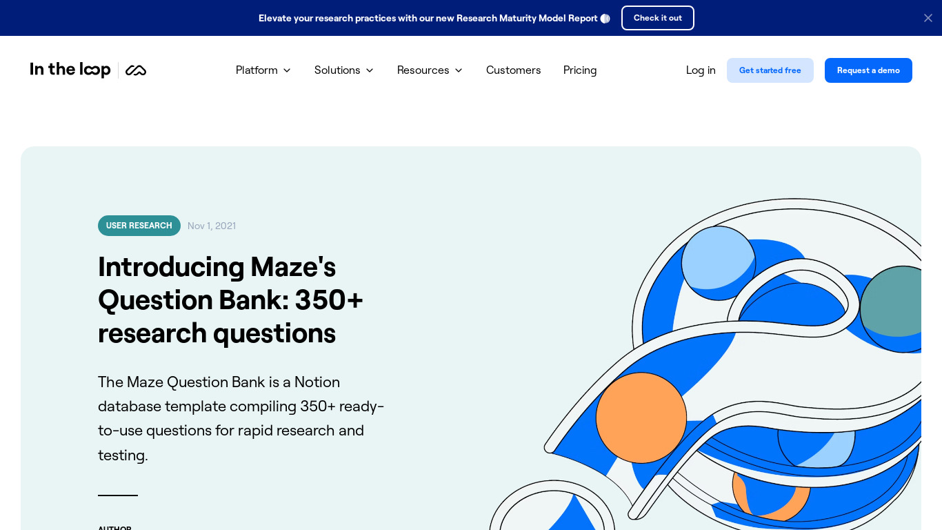 Maze Question Bank Landing page