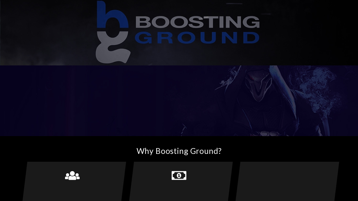 Boosting Ground Landing page