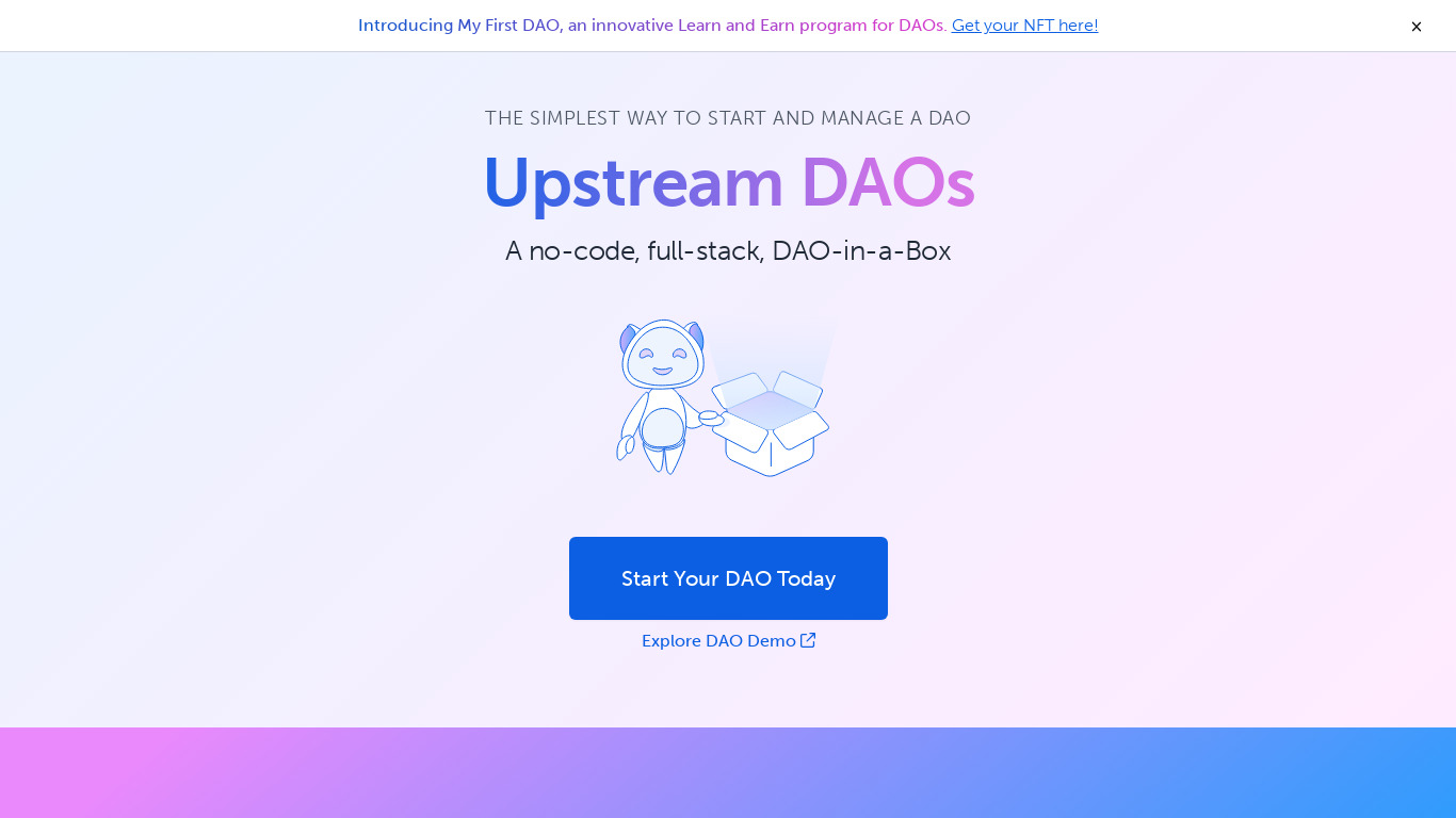 Upstream Collectives Landing page