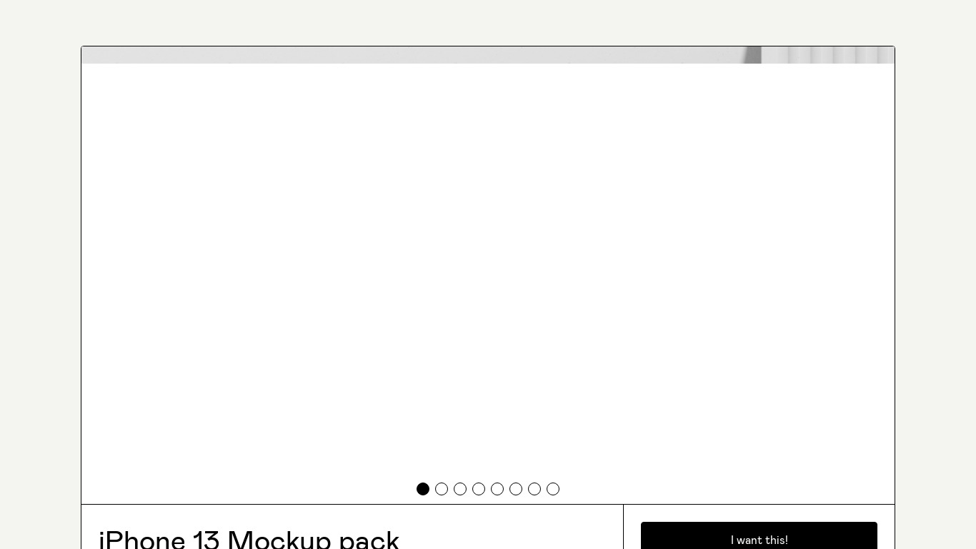iPhone 13 Mockup Pack Landing page