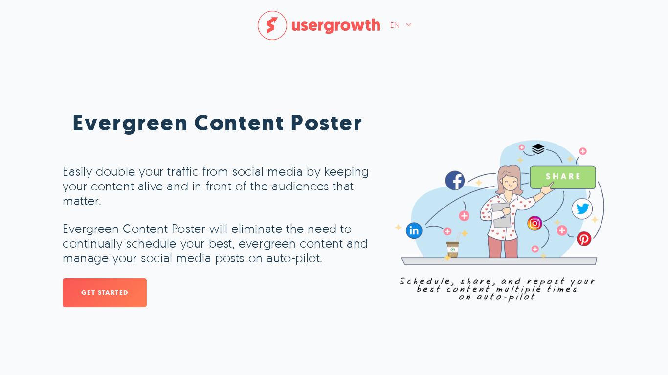 Evergreen Content Poster Landing page