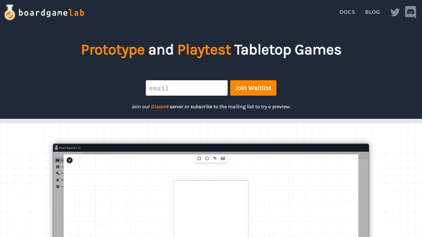 Boardgame Lab Landing Page