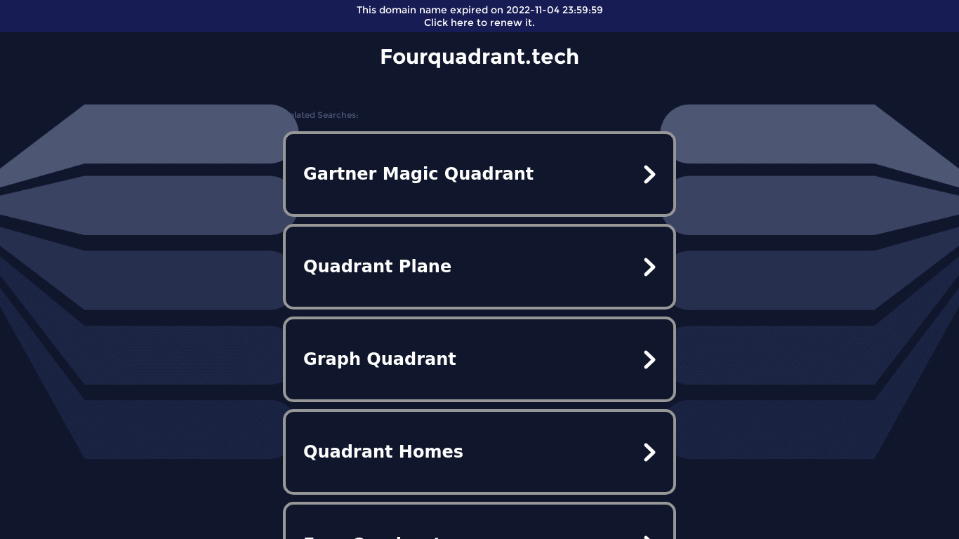 Four Quadrant Landing page