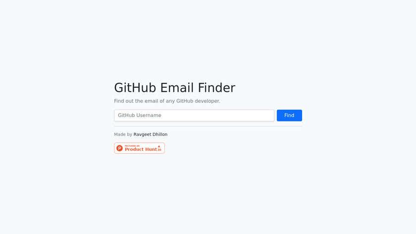 GitHub Email Finder Landing Page