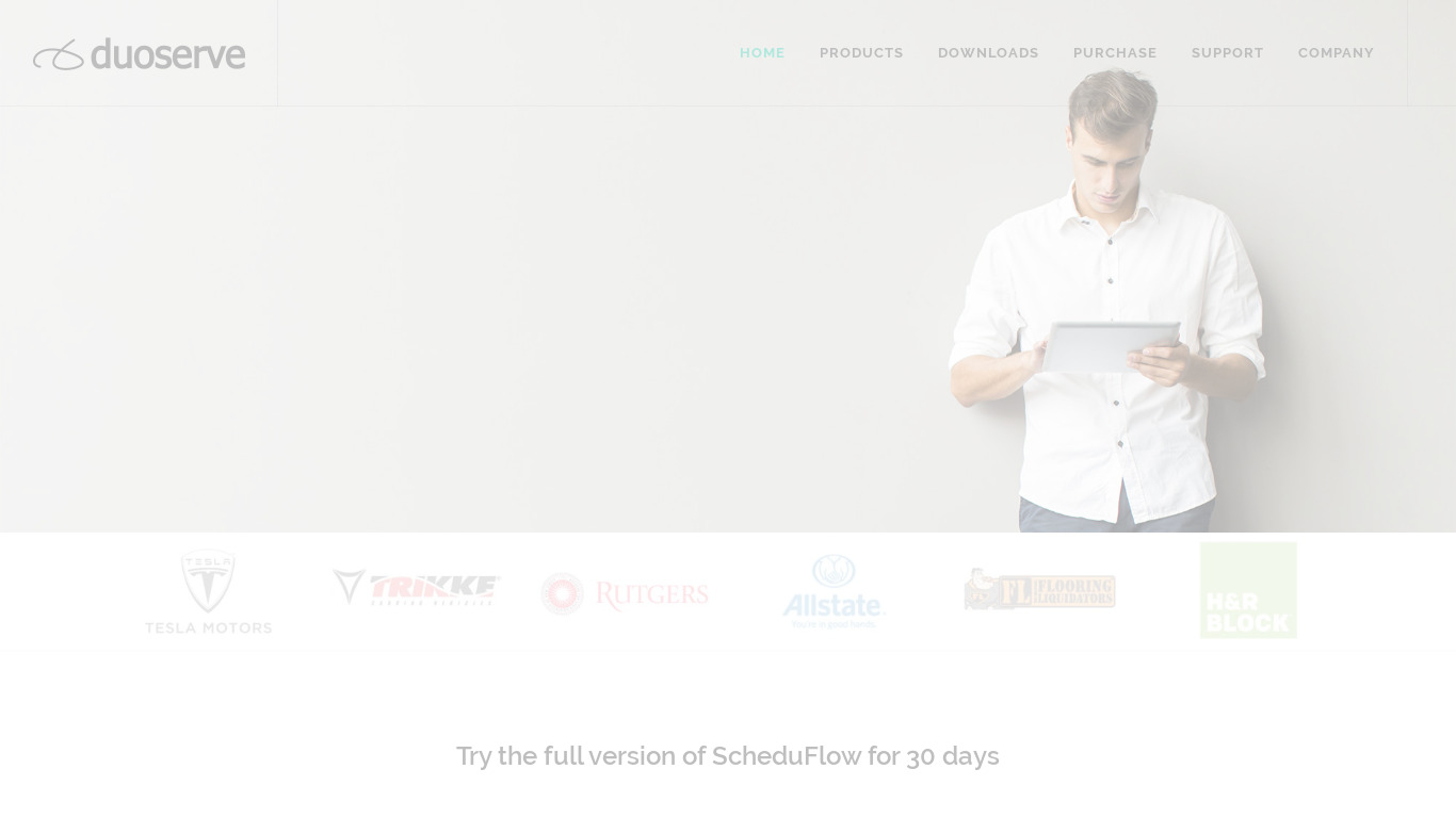 ScheduFlow Online Landing page
