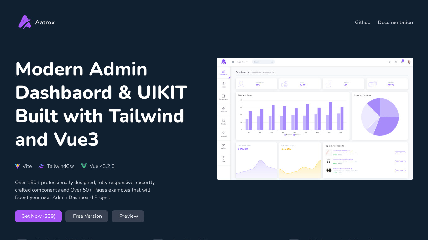 Aatrox Vue Landing page