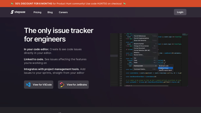 Stepsize Landing Page