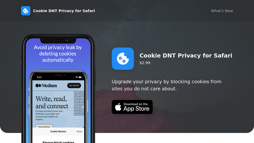 Cooker Blocker Safari Extension Landing Page
