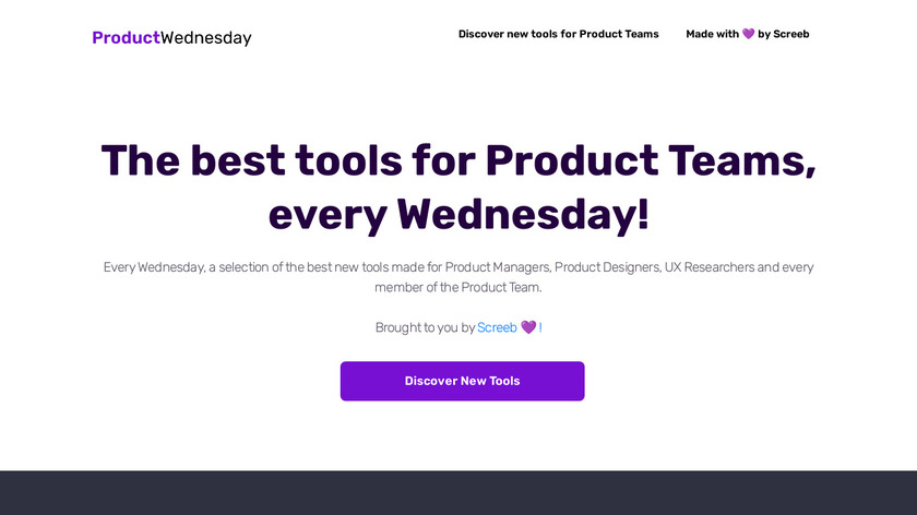 Product Wednesday Landing Page