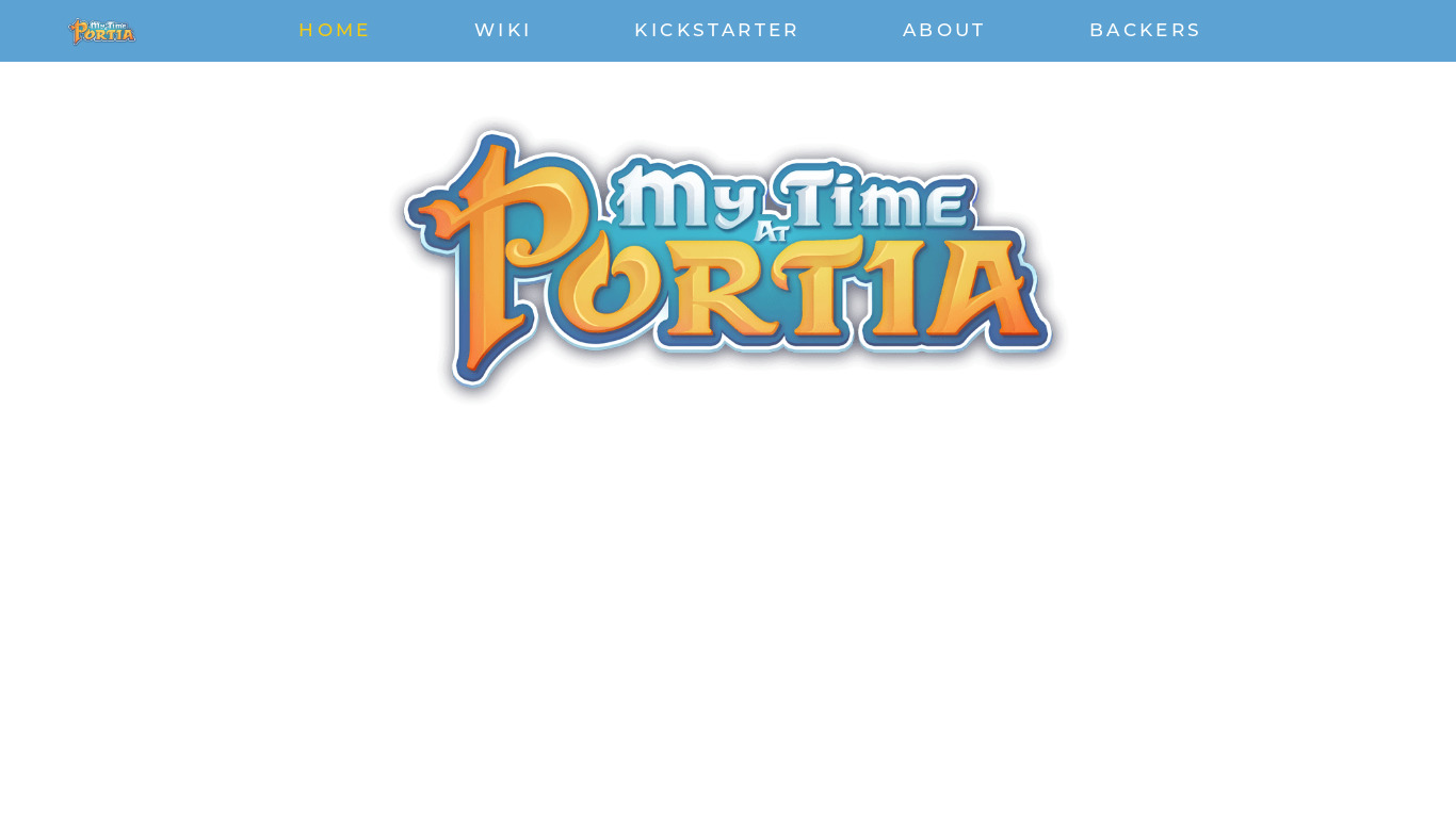 My Time At Portia Landing page