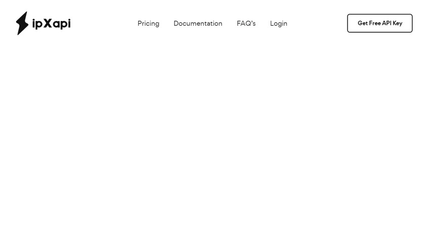 ipXapi Landing Page