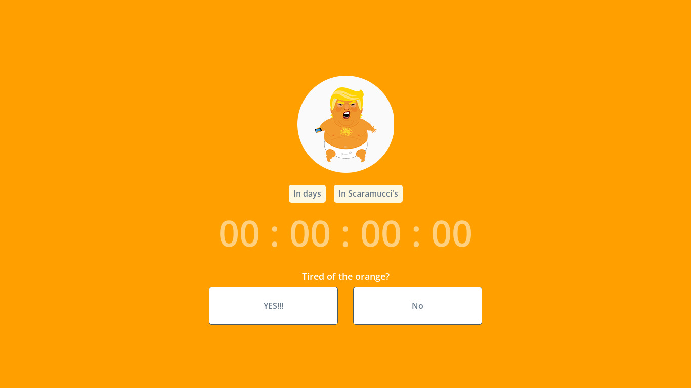 Orange Countdown Landing page