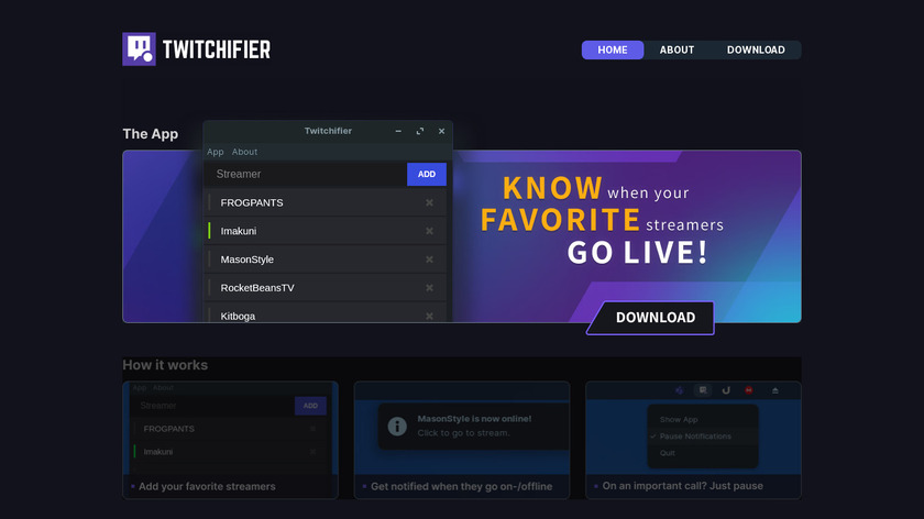 Twitchifier Landing Page