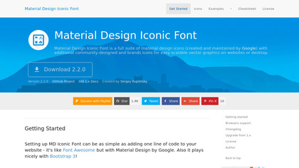 Material Design Iconic Font image