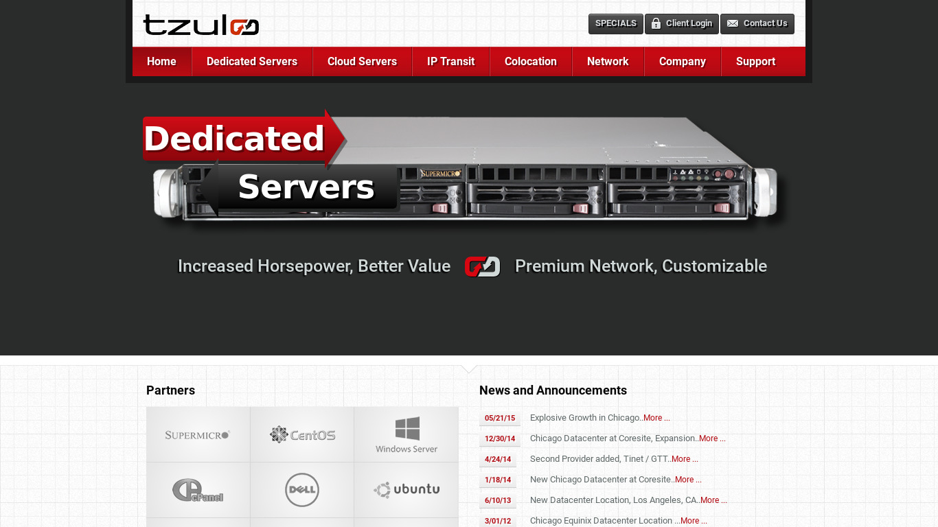 Tzulo Landing page