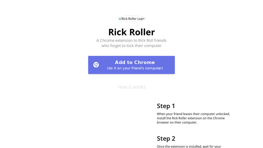 Rick Roller Landing Page
