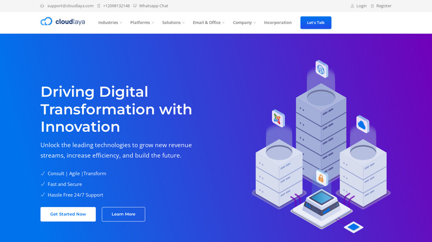 Cloudlaya Landing Page