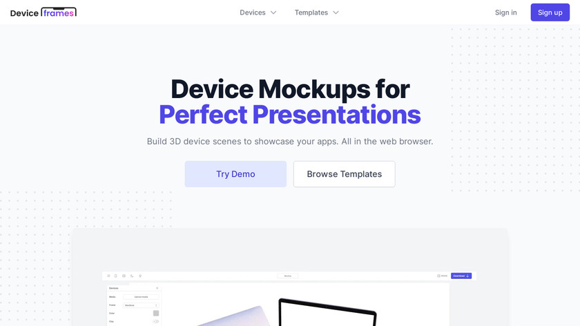 Device Frames Landing Page
