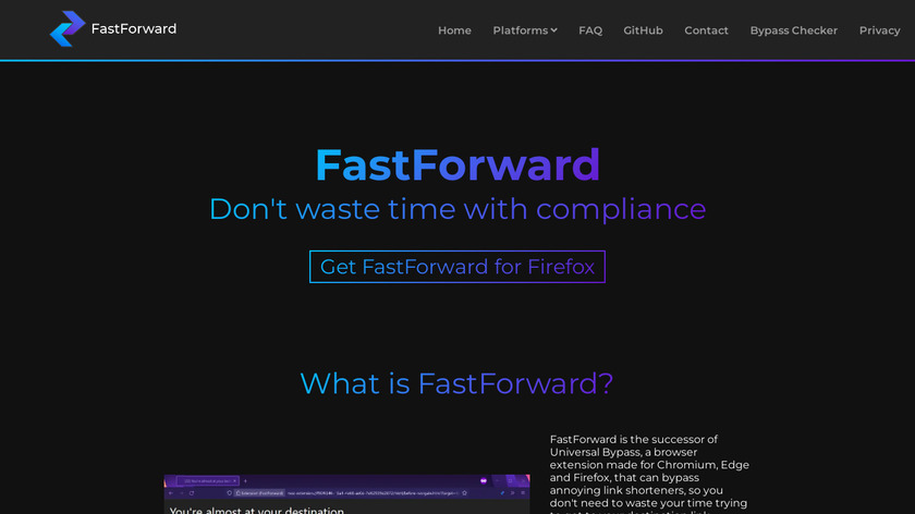 FastForward Landing Page